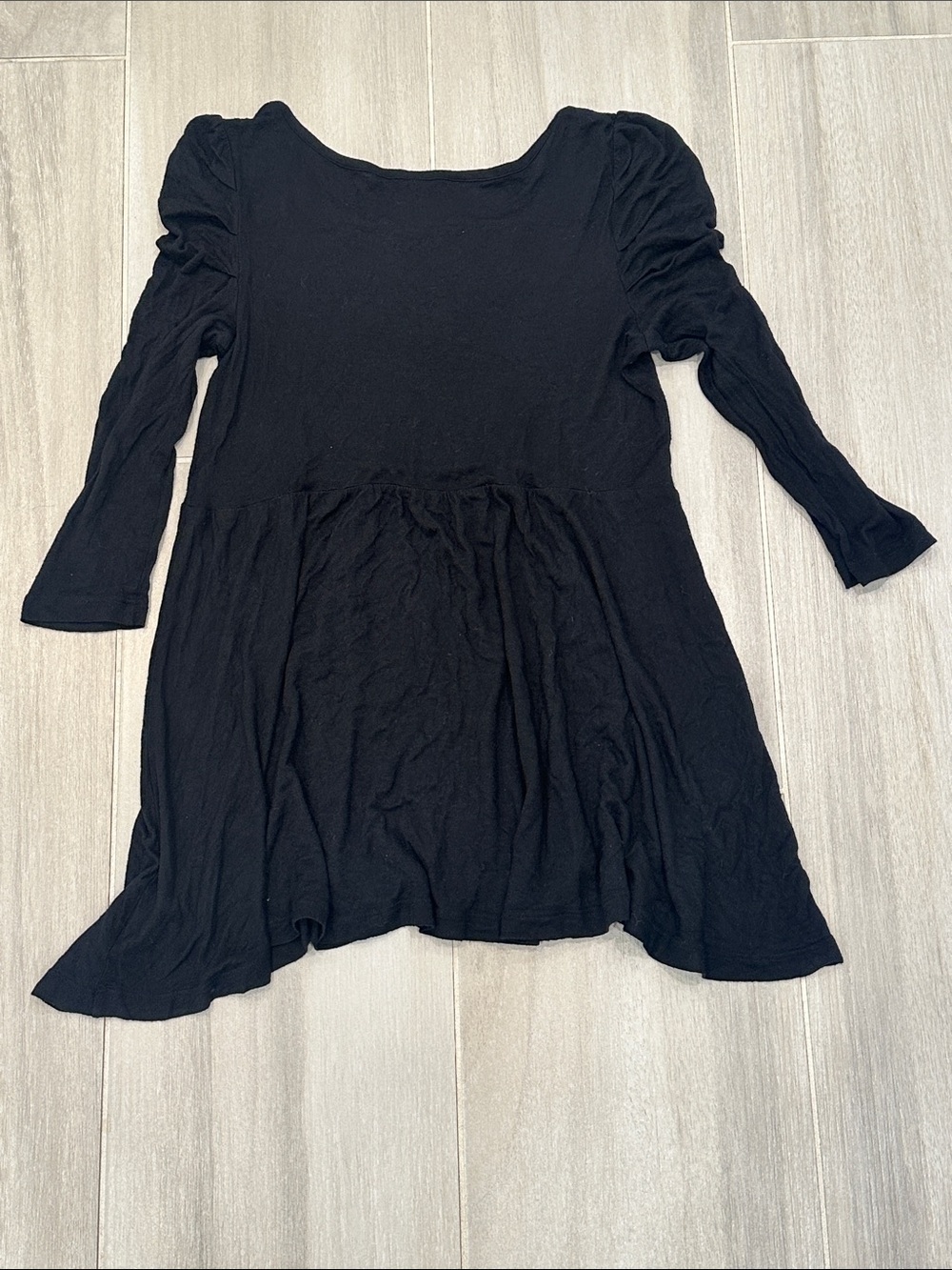 Free People XS Black 3/4 Sleeve Tunic with Button-Front Detail - Picture 9 of 12